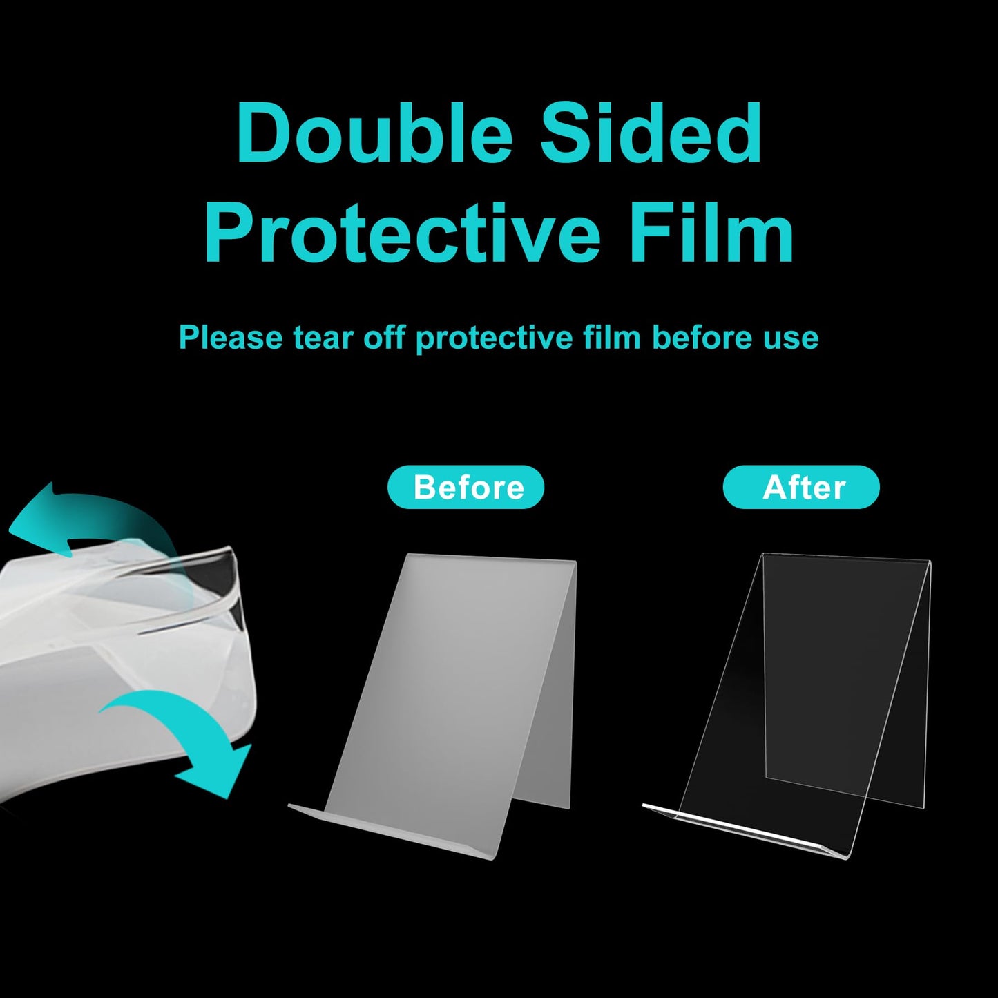 Boloyo Acrylic Book Stand Without Ledge,6 Inch 4PC Clear Acrylic Display Easel Transparent Display Stand Holder Tablet Holder for Displaying Pictures,Books,Artworks, CDs