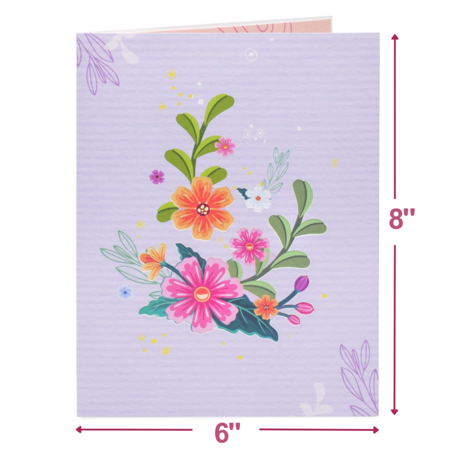Paper Love Frndly 3D Pop Up Happy Mothers Day Card, Handcrafted - 100% Recycled and Eco-Friendly, 8" x 6" Cover - with Note Tag