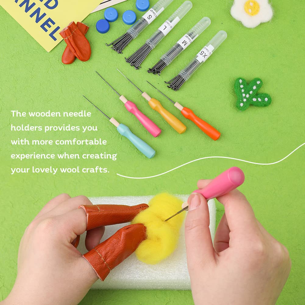 Needle Felting Needles, 4 Sizes Triangle Felting Needles, 80 pcs Felting Needles Set, Needle Felting Supplies, Needle Felting Tools, Needle Felting Kit for Beginners 36/38/40/42 Gauge