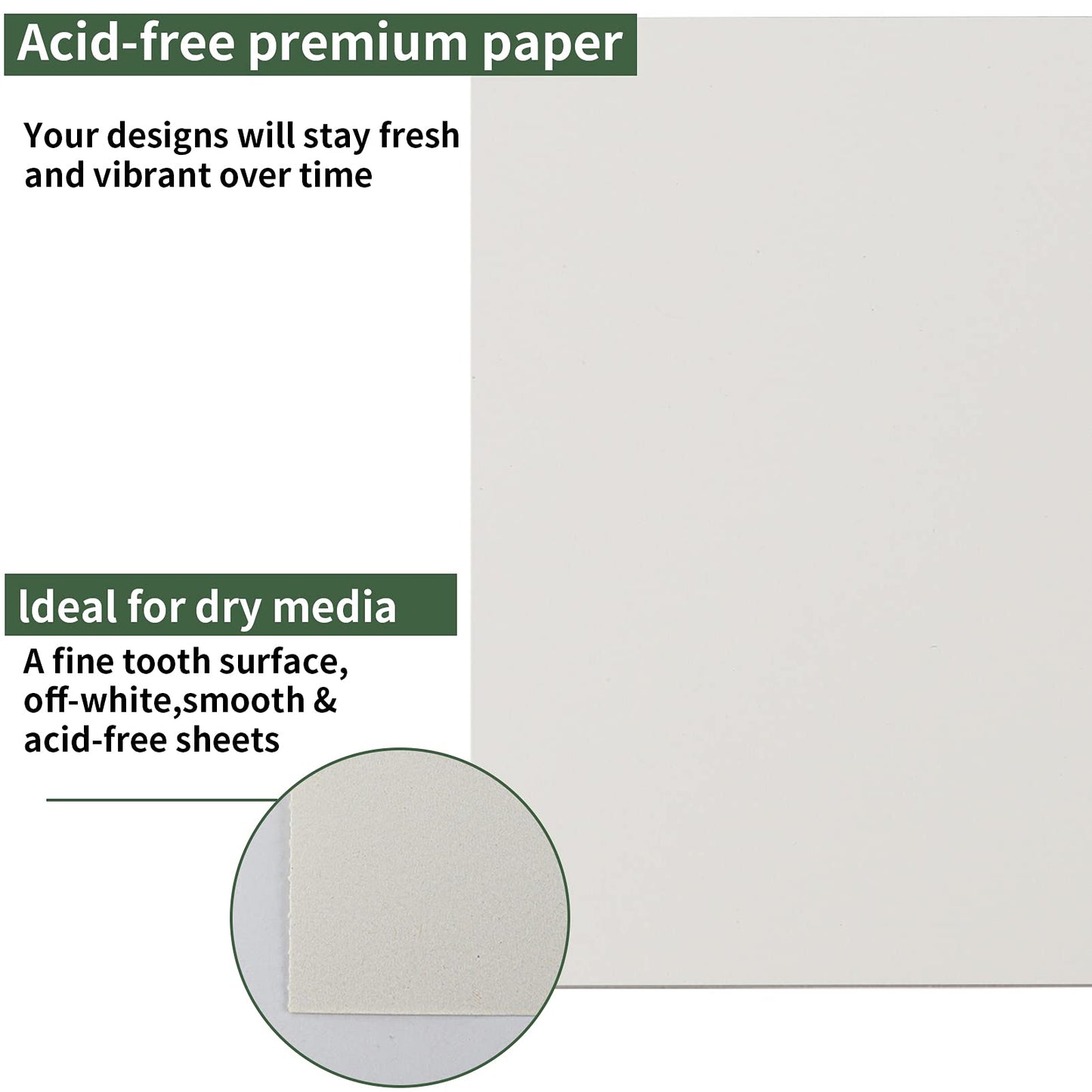 9 x 12 Sketchbook, 68lb/100gsm Sketch Pad 100 Sheets Spiral Bound Acid Free Drawing Paper with Hard Cover Art Paper for Drawing and Painting for Graphite Pencil, Charcoal, Pastels, for Kids & Adults