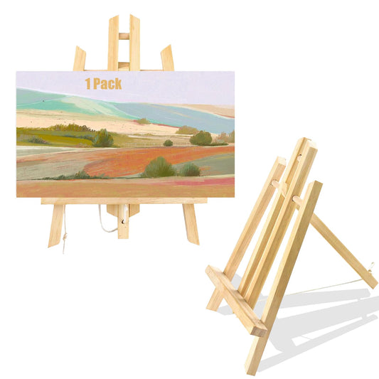 11.8" Wood Easels, Small Tabletop Display Stand, Tripod, Painting Party Easel, Kids Student Tabletop Easels for Painting, Portable Canvas Photo Picture Sign Holder