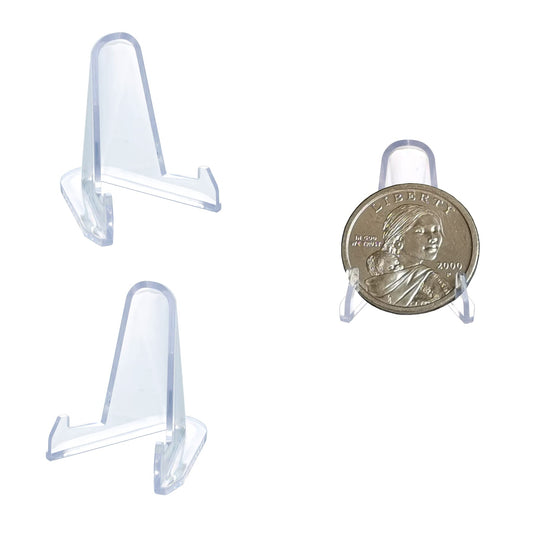 25 Packs(1.4 Inch) Acrylic Easel Stands Display Stands/Plate Stands Coin Display Easel Holder for Air-Tite Coins Pocket Watches Capsules Challenge Medals Casino Chips , Photo Display,Baseball Sports