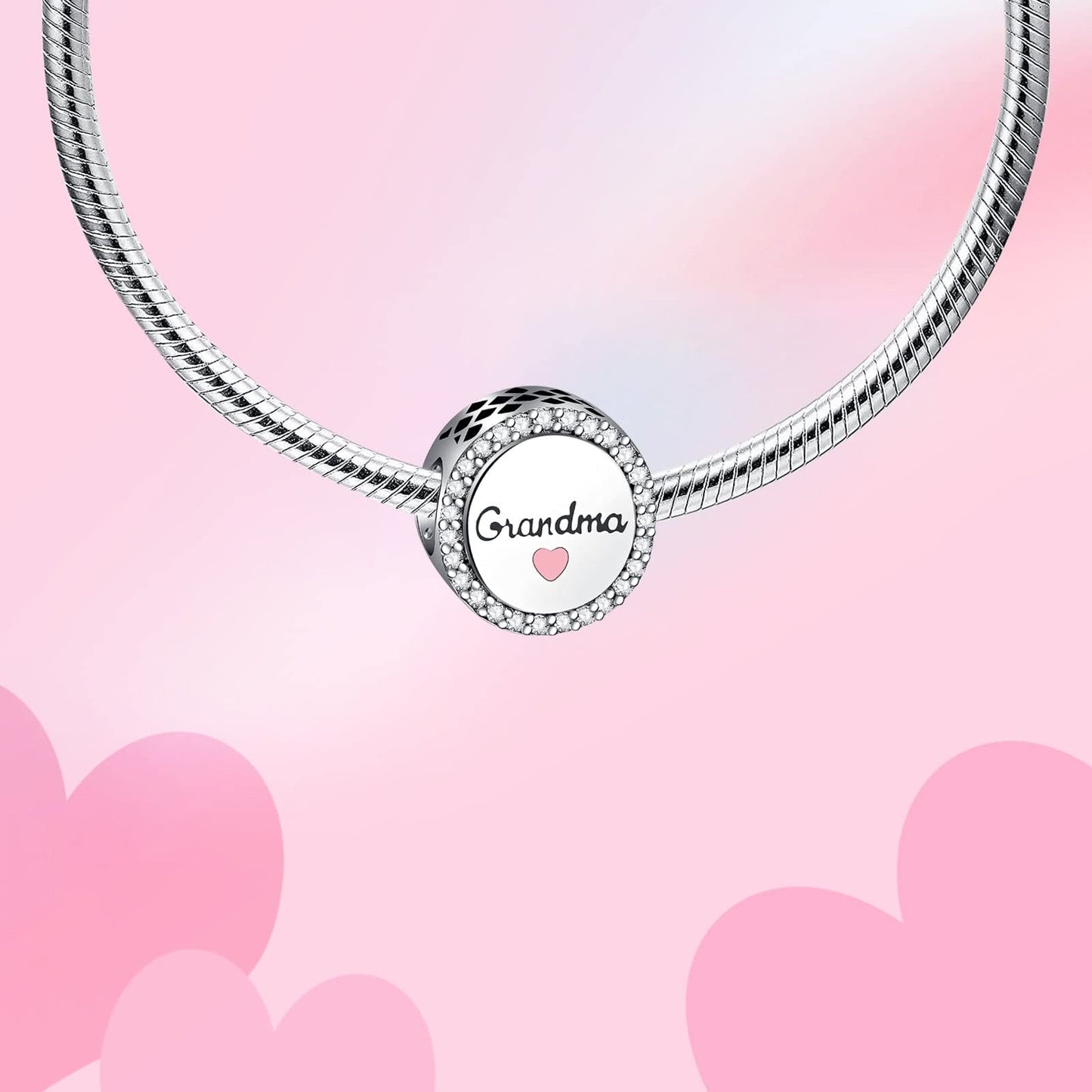 Alstade Grandma Charm 925 Sterling Silver Charms fits Bracelets and Necklace Pendant Bead Charms Jewelry Present for Women Family Friends