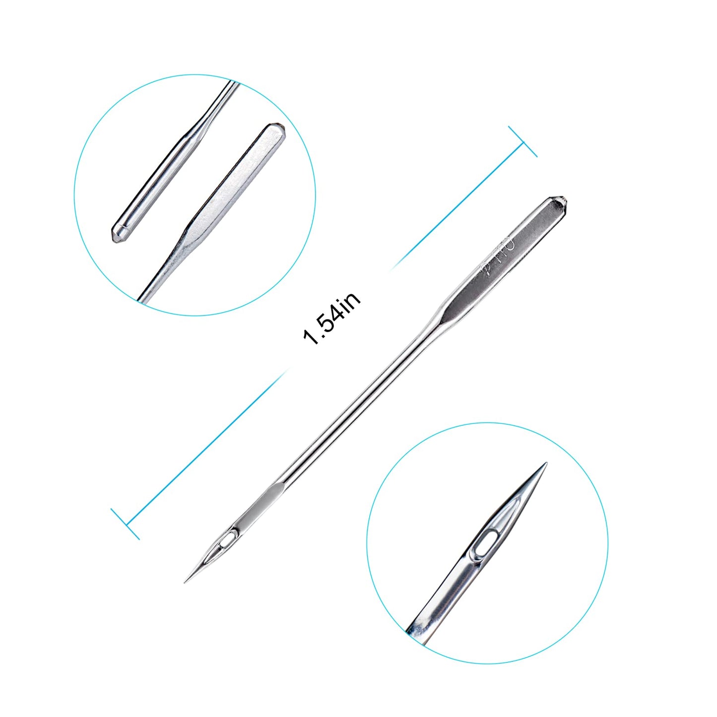 Sewing Machine Needles, 50 PCS Universal Sewing Machine Needle, Compatible with Singer, Brother, Janome, Varmax, Sizes HAX1 65/9, 75/11, 90/14, 100/16, 110/18 (50 PCS)