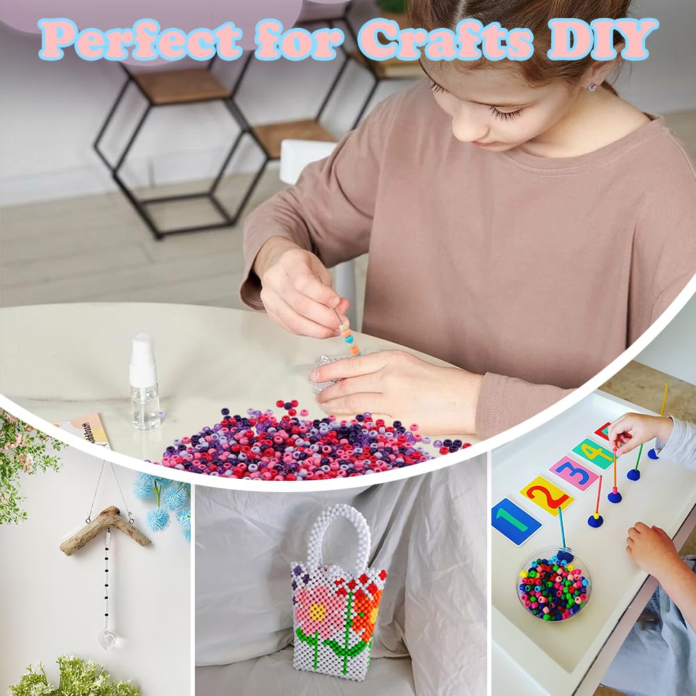 QPIXVB 1100pcs Pony Beads,Craft Beads,Hair Beads,Purple Beads for Bracelets,Christmas Beads,Small Bulk Beads,Beads & Bead Assortments,Bracelet Beads,Kandi Bracelet,Cuentas Para Pulseras