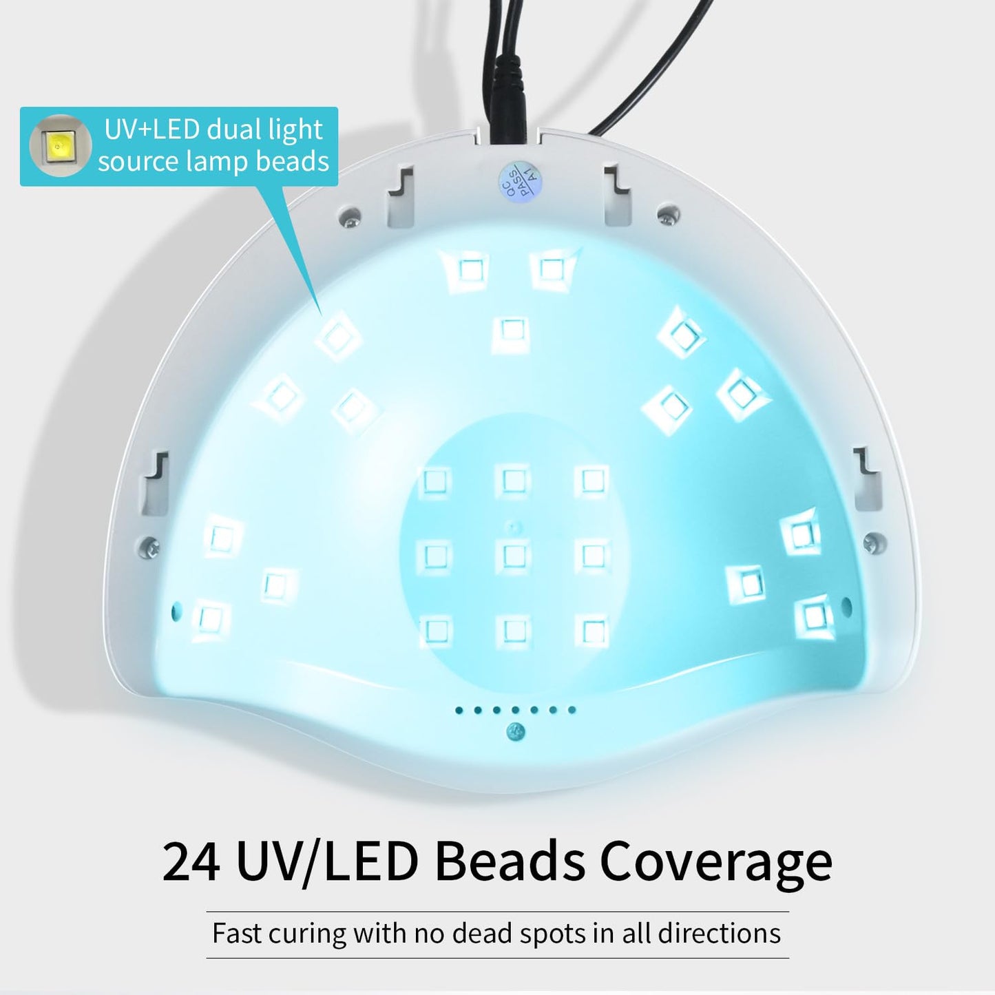 UV LED Nail Lamp, Nail Dryer for Gel Polish, Led Light with Automatic Sensor & 4 Timers