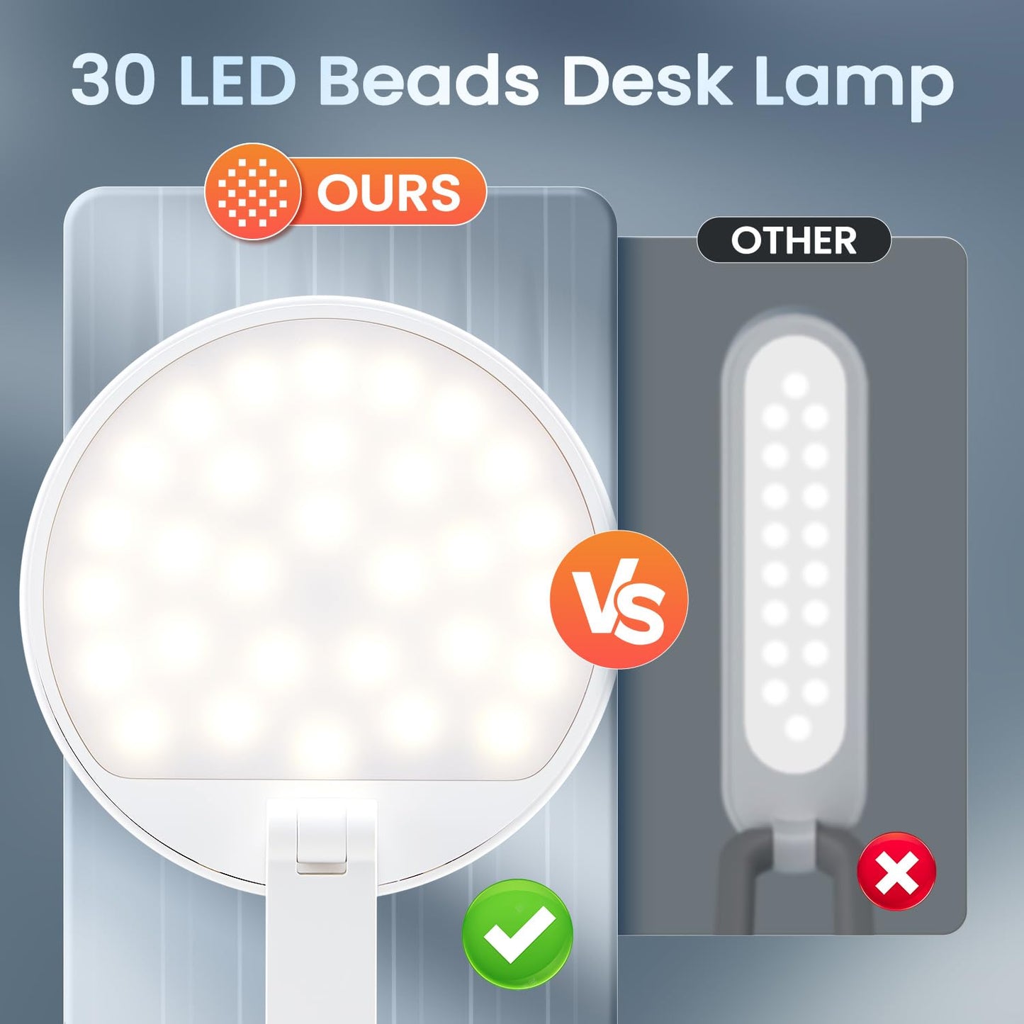 Battery Operated Lamp Rechargeable Lamp Foldable & Portable Light, 8 Brightness Dimmable Cordless Lamp Rechargeable Light Wireless Lamp Mini Lamp, Battery Lamp Battery Lights Nail Light for Desk, LED