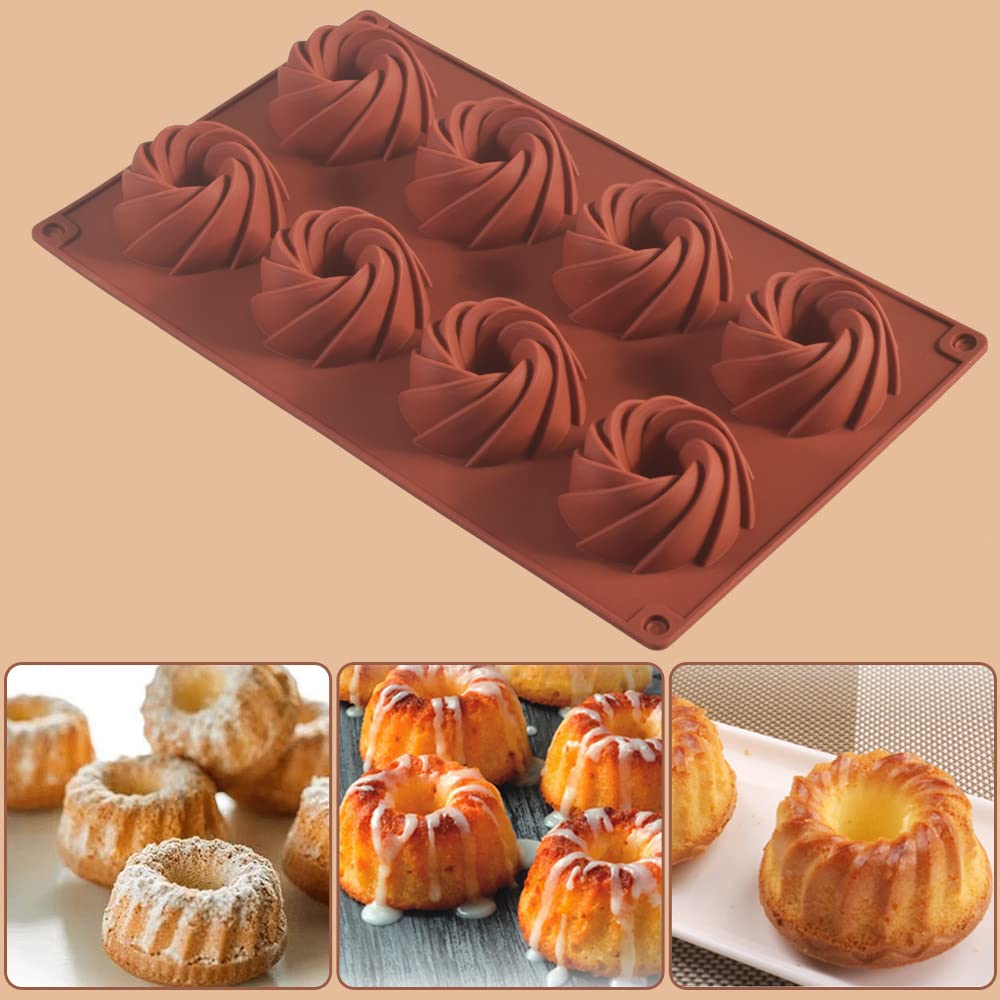 ionEgg Silicone Vortex Mold for Making Chocolate, Candy, Pudding, Cookies, Pack of 3