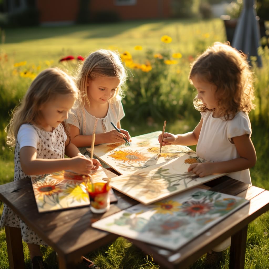 4 Pack 8x10 Inch Canvas Boards Canvas Panels-Gesso Primed Acid-Free 100% Cotton Blank for Acrylics Oil Watercolor Tempera Paint