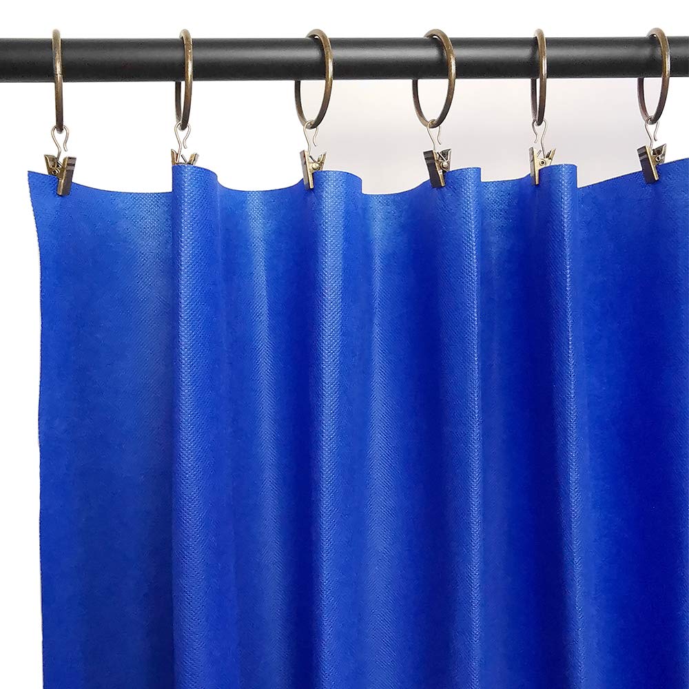 AMZSEVEN 40 Pack Metal Curtain Rings with Clips, Drapery Clips Hooks, Decorative Curtain Rod Clips 1.5 in Interior Diameter, Antique Bronze