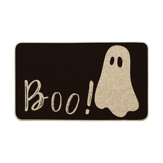 Artoid Mode Ghost Boo Decorative Doormat, Seasonal Fall Halloween Holiday Low-Profile Floor Mat Switch Mat for Indoor Outdoor 17 x 29 Inch