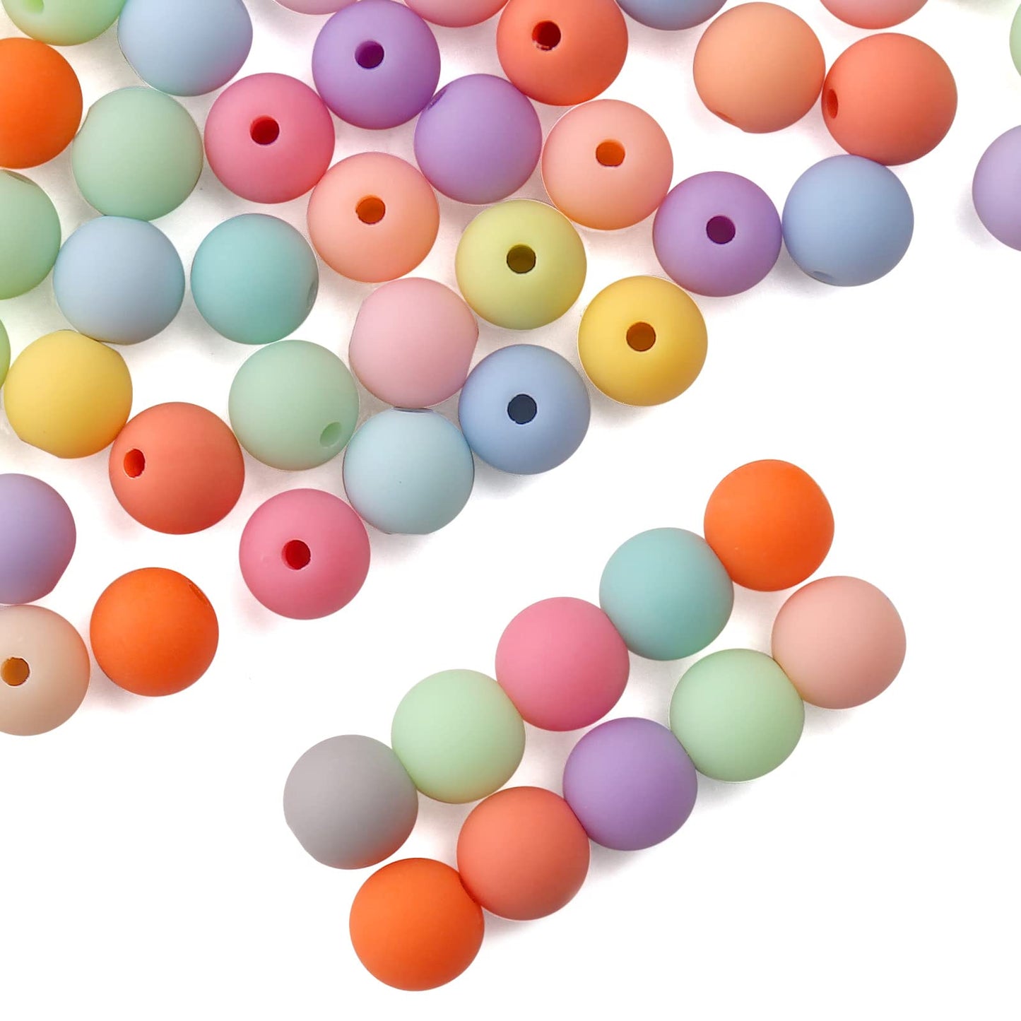 1000PCs 6MM Matte Mix Colors Acrylic Round Beads, Frosted Round Acrylic Balls Gumball Beads, Bubblegum Beads Chunky Beads, Plastic Resin Beads for Necklace and Bracelet Making, Crafting Supplies