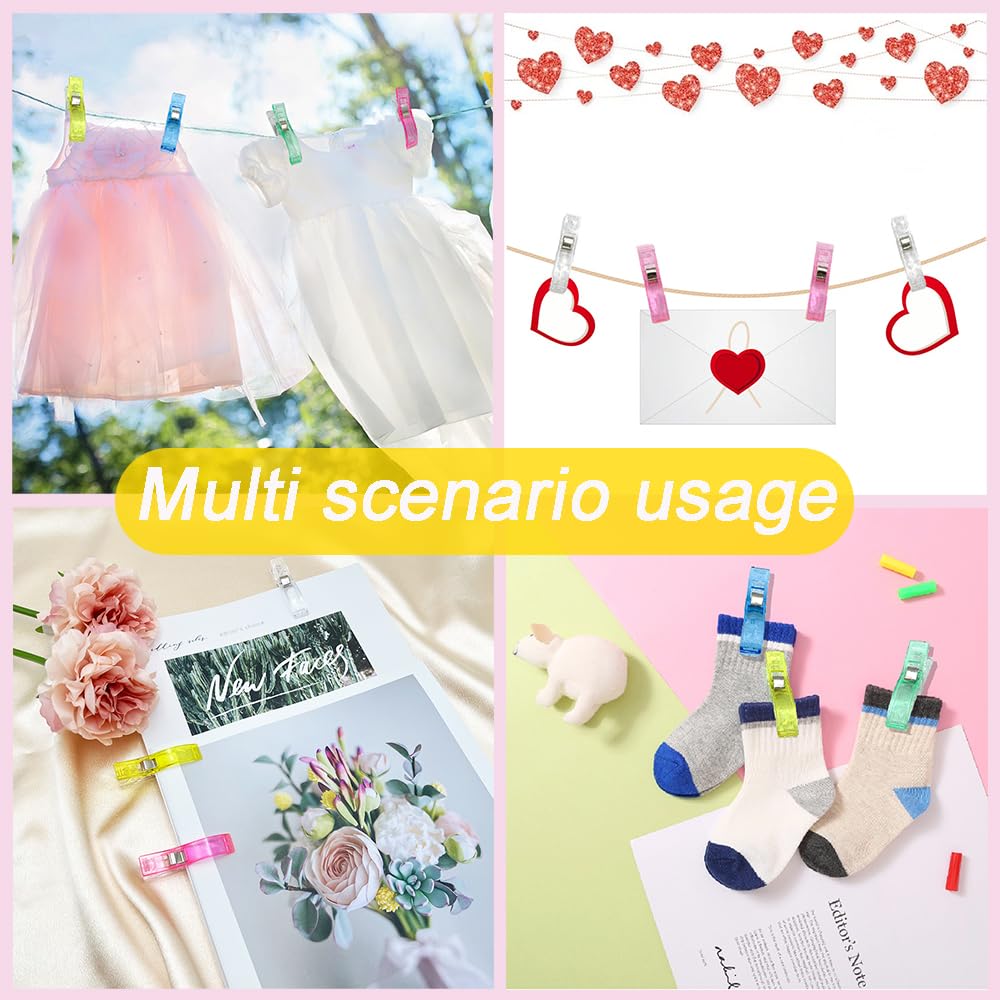 Large Sewing Clips for Fabric and Quilting, KOLUPA Plastic Clips Fabric Clips Quilt Clips 30 Pcs, Sewing Notions for Sewing Quilting Supplies Crafting Tools, Multipurpose Sewing Accessories