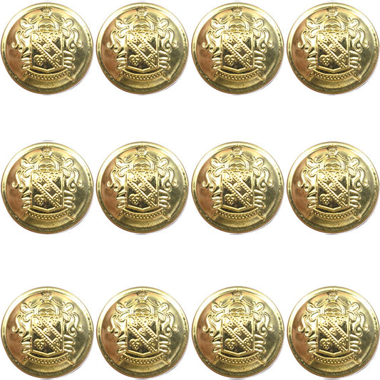 KENDANY 16 Piece Metal Blazer Button Set - for Blazer, Suits, Sport Coat, Uniform, Jacket 25mm (Gold 16 Piece)