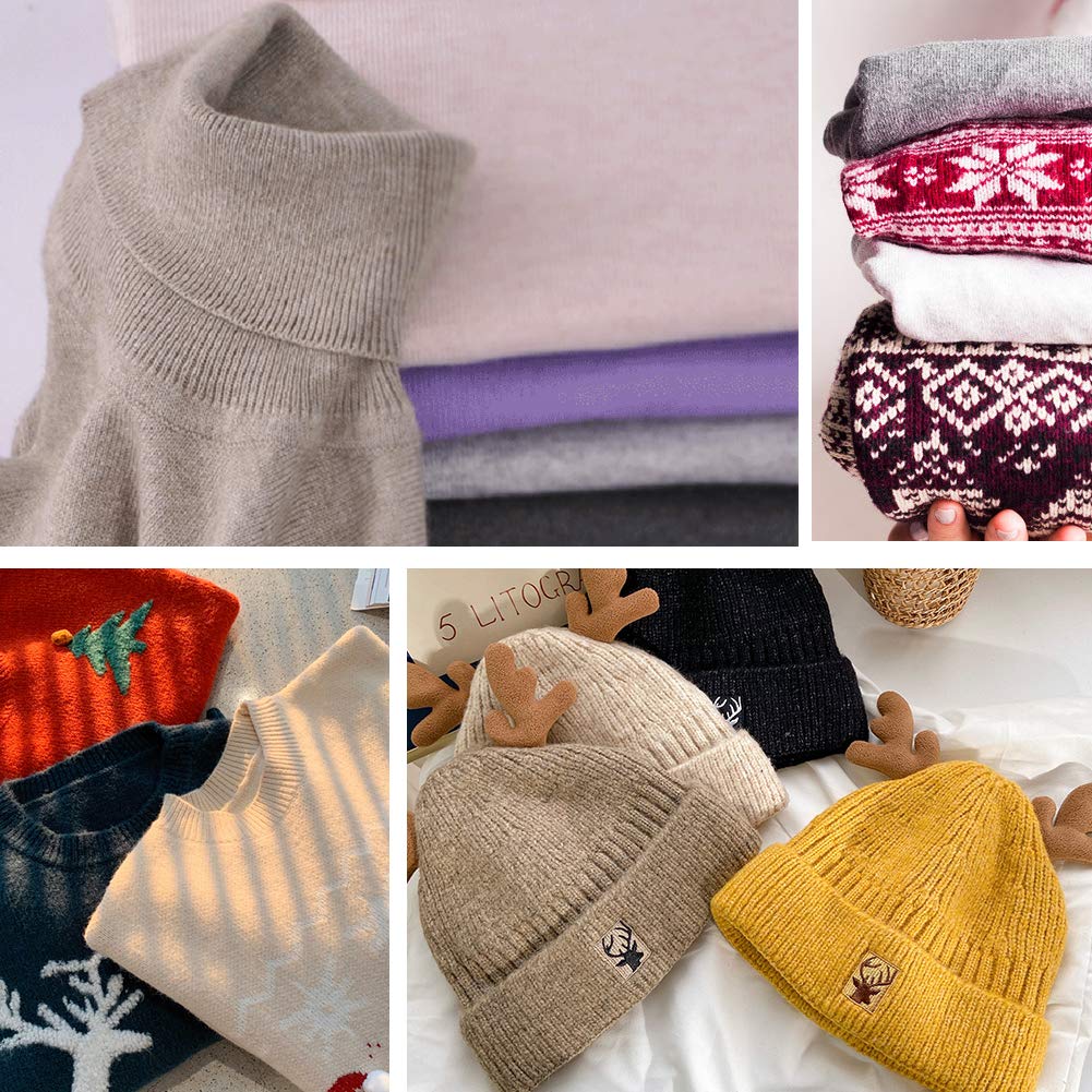 JUPEAN Complete Knitting and Crochet Accessories, Knitting Tool Kit Knitting Supplies Kit with Knitting Stitch Markers Plastic Sewing Needles Seam Ripper Cable Needles for Knitting Sewing Kit