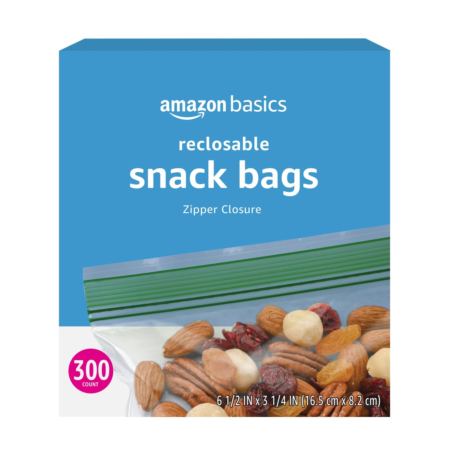 Amazon Basics Snack Storage Bags, 300 Count (Previously Solimo)
