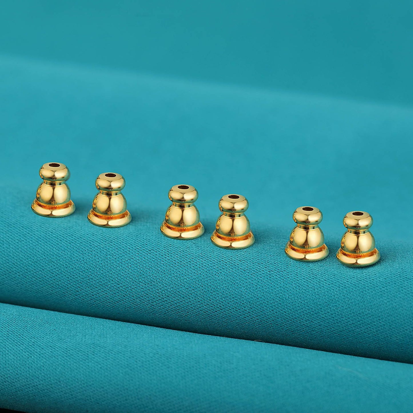 Catinee Earring Backs Replacements, 14k Plated Gold Earring Backs for Studs, Hypoallergenic (6pcs/3pair)