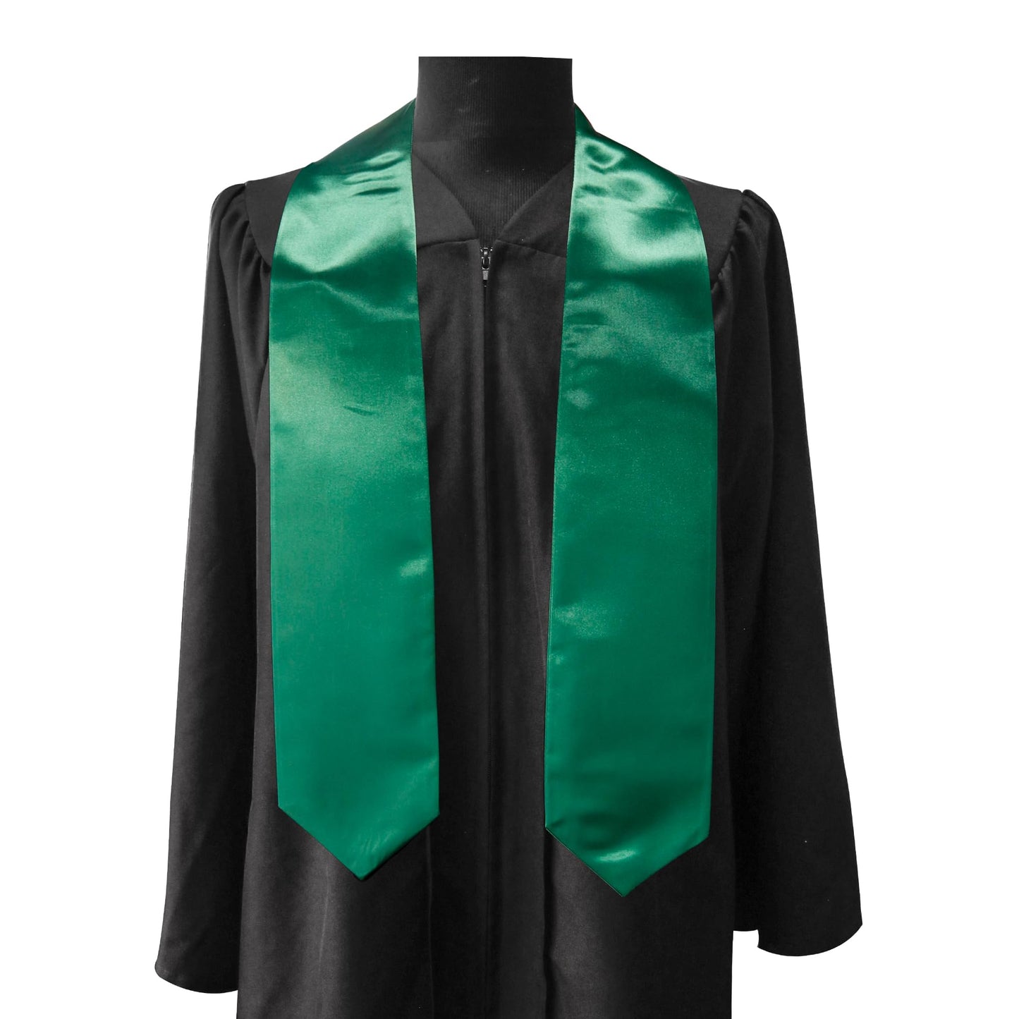 GraduationMall Unisex Adult Plain Graduation Stole 60" Emerald