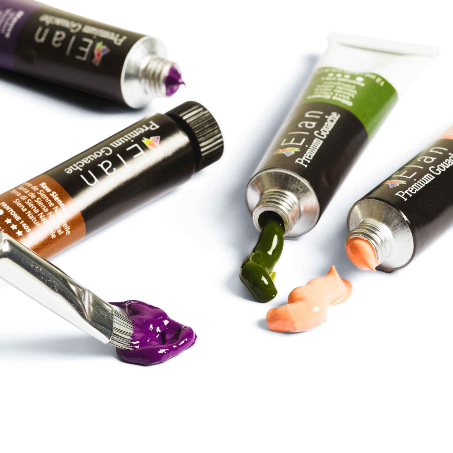 Elan Professional Gouache Paint Set, 24 Rich Colors Gouache Paint Tubes 0.4fl oz, Non-Toxic Mini Tubes for Canvas & Crafts, Art Paints for Adults