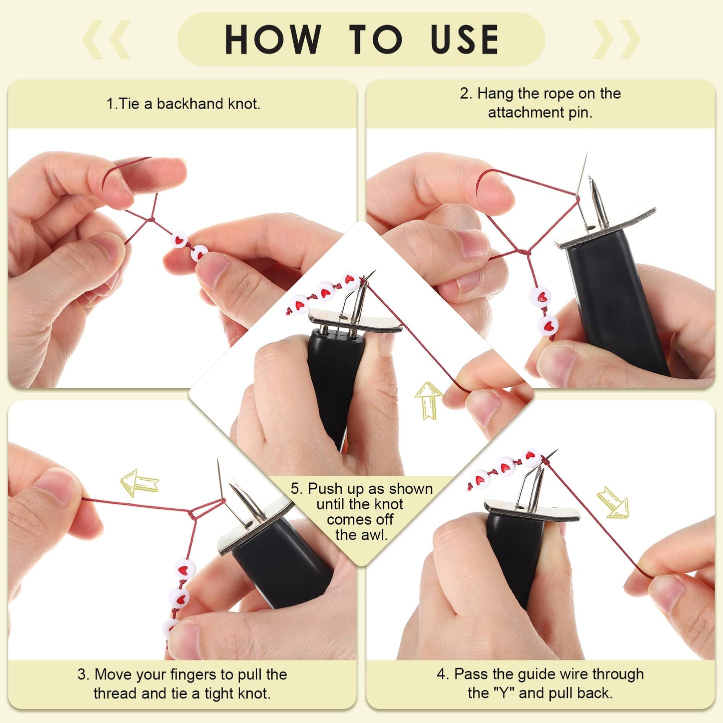 Lanties Bead Knotting Tool Beading Knotting Tools for Jewelry Making Beading Knotters Tool Create Secure Knots for DIY Pearl Jewelry Beading Tools Supplies