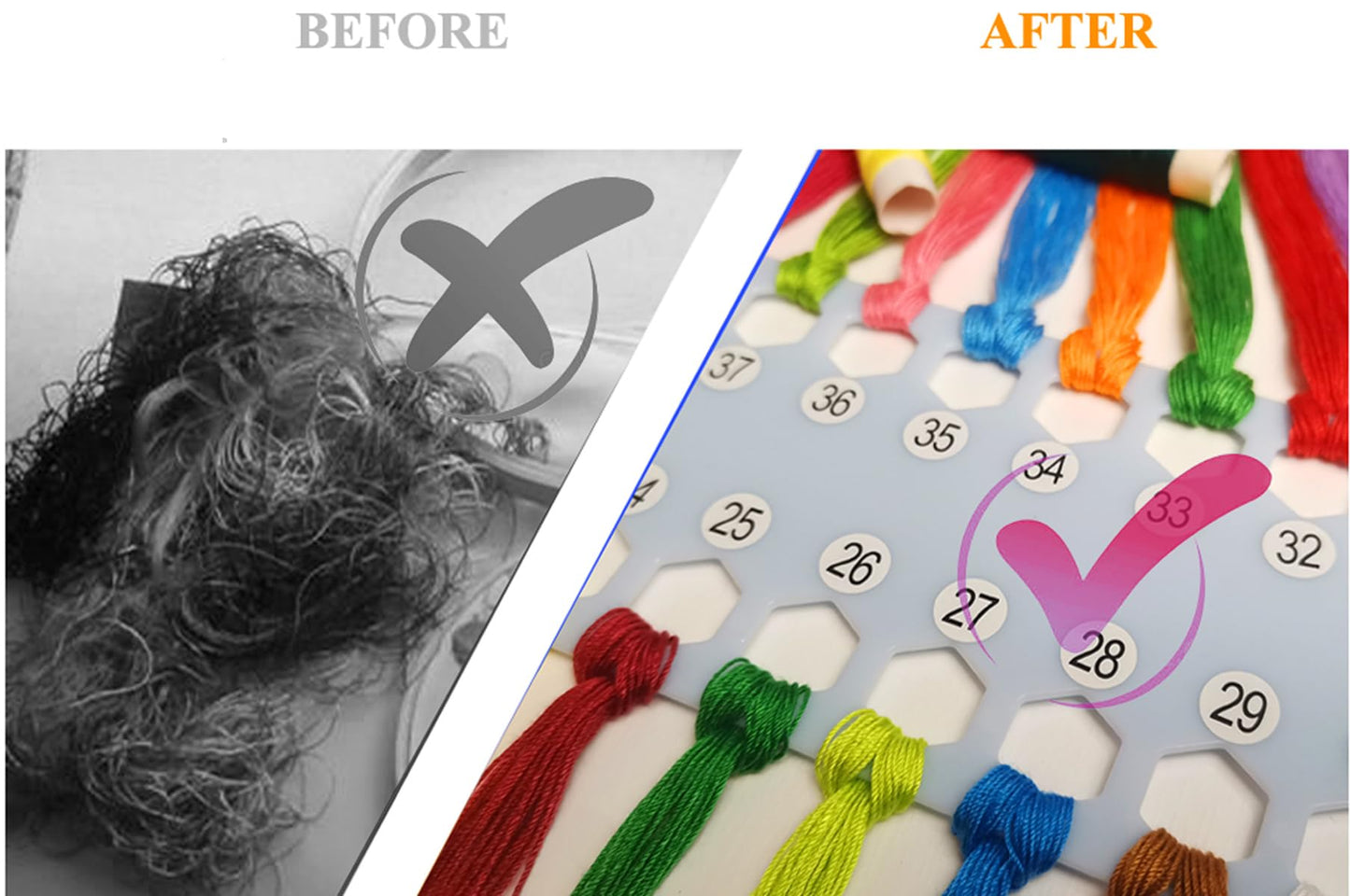 Hyamass 10pcs Embroidery Floss Organizer Cross Stitch Thread Holder Storage Tool Needlework Project Card