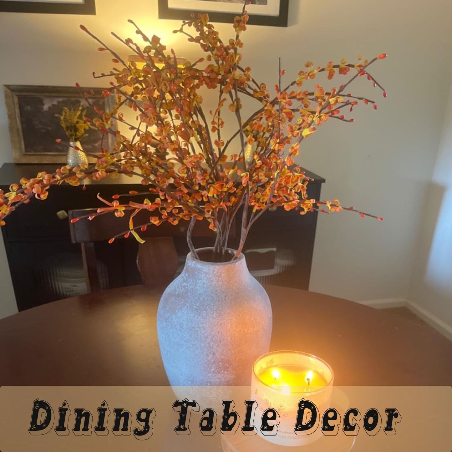 Wootkey 5 Pcs 29.5" Long Fake Fall Flowers Burnt Orange Jasmine Fall Floral Stems for Wedding Thanksgiving Bouquets Dried Autumn Orange Fake Flowers for Vases Home Parties Thanksgiving Decor