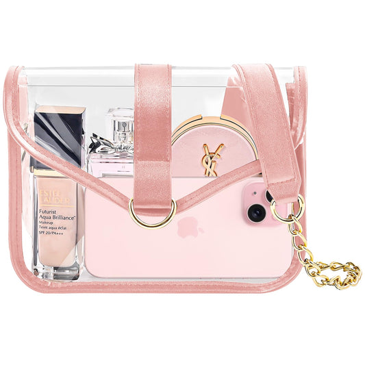 ProCase Clear Purse for Women, Crossbody Handbag Stadium Approved See Through Shoulder Bag for Concert Game Sport Event