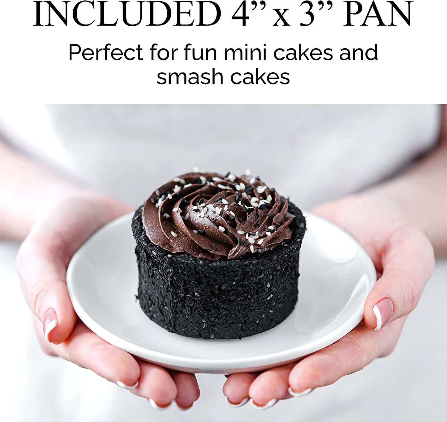 Aunt Shannon's Kitchen Tall Round Cake Pans - 4 Inch, 6 Inch, 8 Cake Pan Set for 3 Tiered Aluminum Pans Sets for Baking Wedding,Birthday Cakes,Leak Proof & Straight Side, Non-toxic & Dishwasher Safe