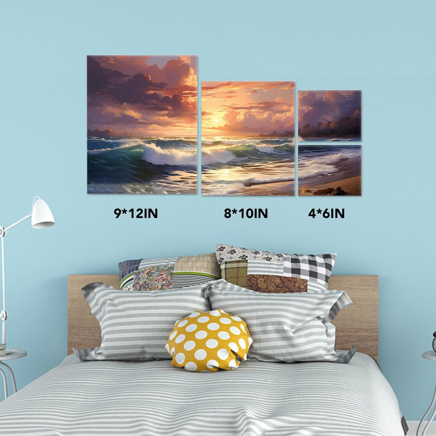 Canvases for Painting 8Pack Painting Canvas with 9x12,8x10,4x6,Canvas Panels for Oil Paint,Watercolor,Acrylic Paint,Gouache and Tempera.