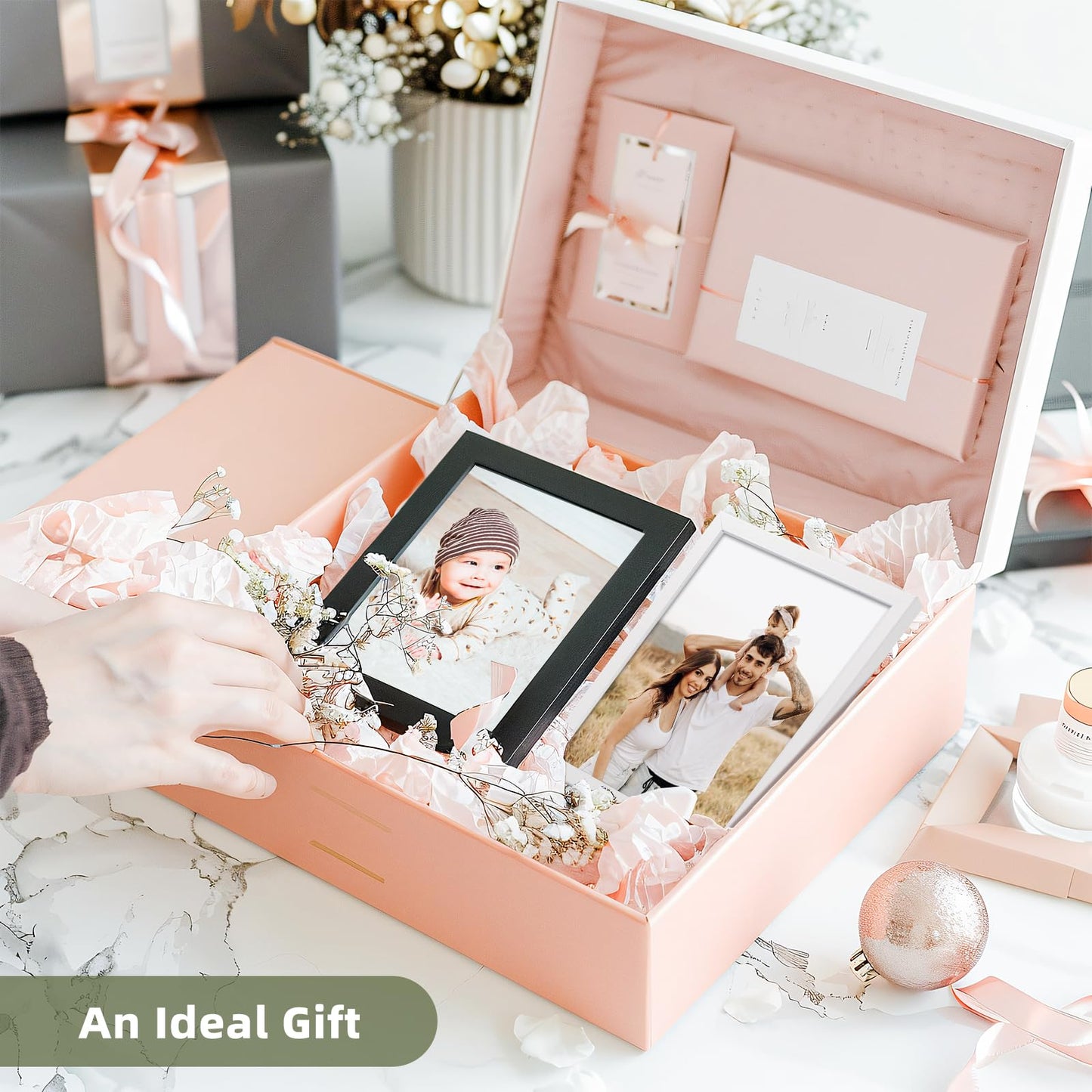 4x6 Picture Frame Set of 5, Photo Frames for 4x6 Pictures Wall Gallery Black 4x6 Frames Tabletop or Wall Mount Display for Prints, Photos, Paintings, Landscape and Kids Artwork (Black)