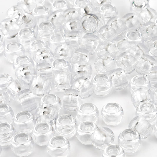 1100pcs Pony Beads Kit: Clear Hair Beads for Jewelry Making, Friendship Bracelets, Crafts & Keychain Necklace Making