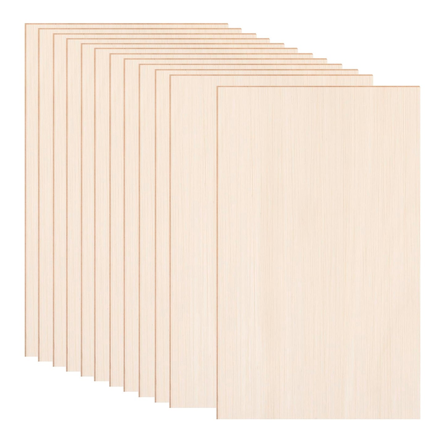12 Pack Basswood Sheets 12x8 x 1/13 Inch Thin Plywood Balsa Wood Sheets Unfinished Wood Boards Balsa Wood Sheets for Crafts Laser Cutting Wood Burning and Drawing (12 x 8 inch)