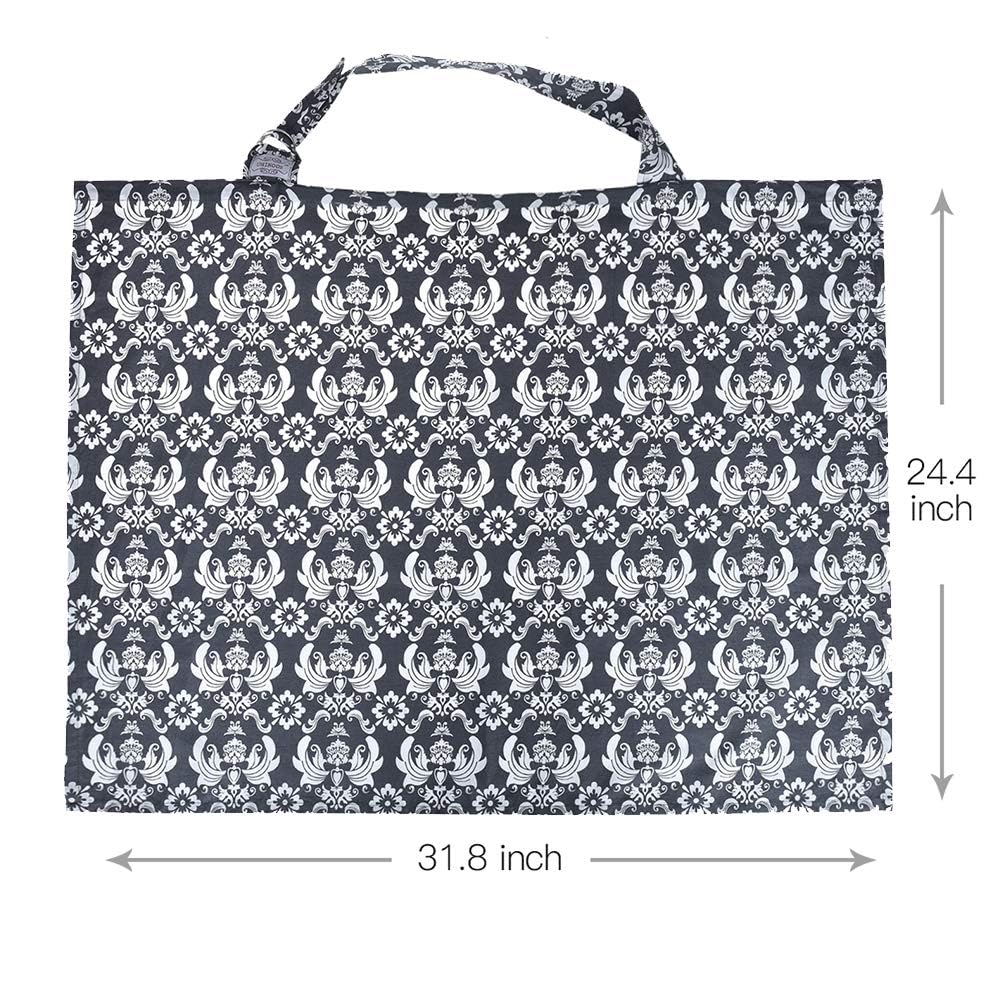 UHINOOS Nursing Cover for Mom Breastfeeding, Baby Privacy Nursing Covers Up Breathable Cotton with Ajustable Hoop for Mother (Grey)
