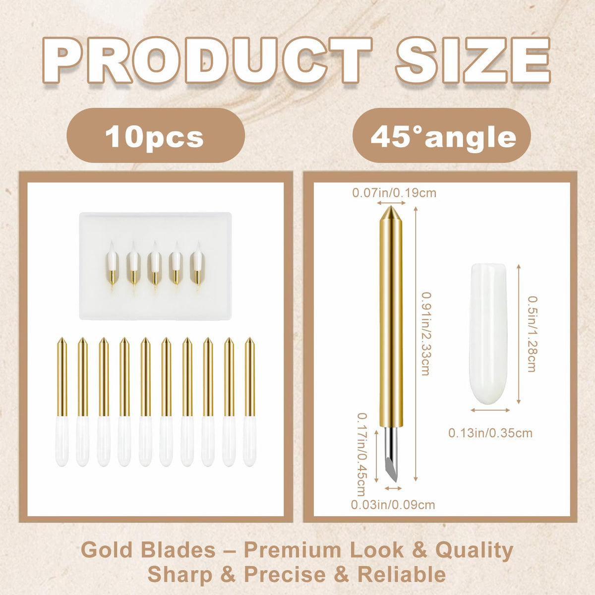 10-Pack Fine Point Blades for Cricut Maker & Explore