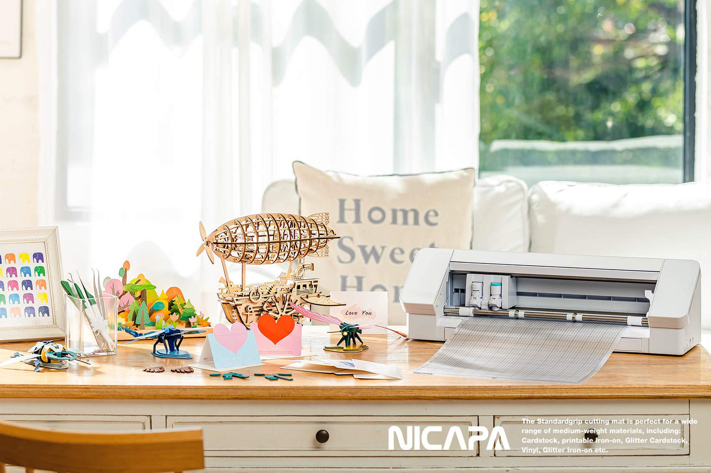 Nicapa StandardGrip Cutting Mat for Silhouette Cameo 3/2/1 (12x24 inch,3 Mats) Standard Adhesive Sticky Quilting Cricket Cut Mats Replacement Accessories for Silhouette Cameo