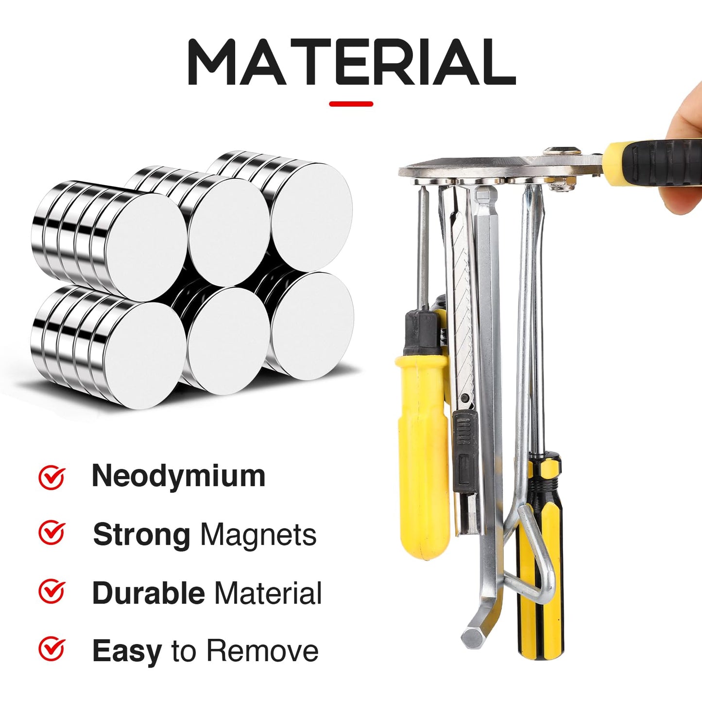 VSKIZ 30Pcs Small Strong Magnets, 18x3mm Round Refrigerator Magnets Small Disc Rare Earth Magnets for Whiteboard