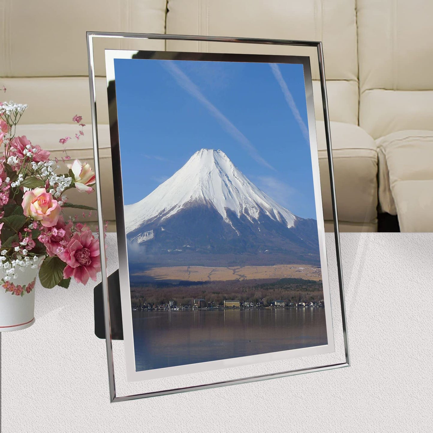 4x6 Glass Frame Small Photo High Transparency Vertical and Horizontal Style for Desk Shelf and Office Table Family Gallery and Wedding or Holiday Decoration