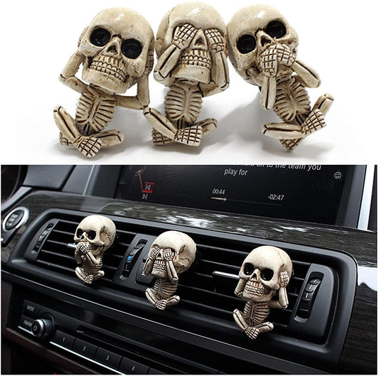 Halloween Car Interior Accessories for Skull Decor Car Air Freshener Vent Clip Truck Accessories for Men Women Teens Car Stuff for Jeep Cute Goth Skeleton Car Scents Decorations Funny Christmas Gifts