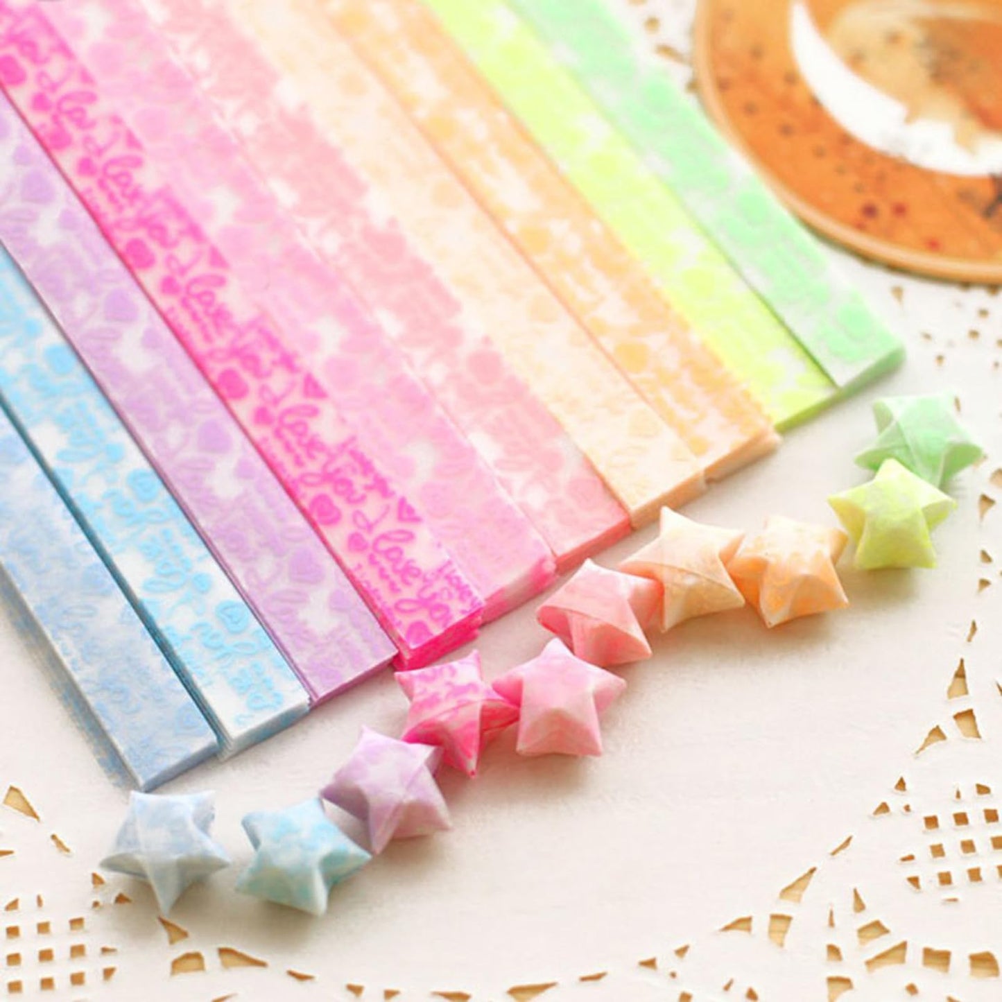 Origami Stars Papers Package DIY Paper, 600 Sheets - 20 Colors (Glows in the Dark)