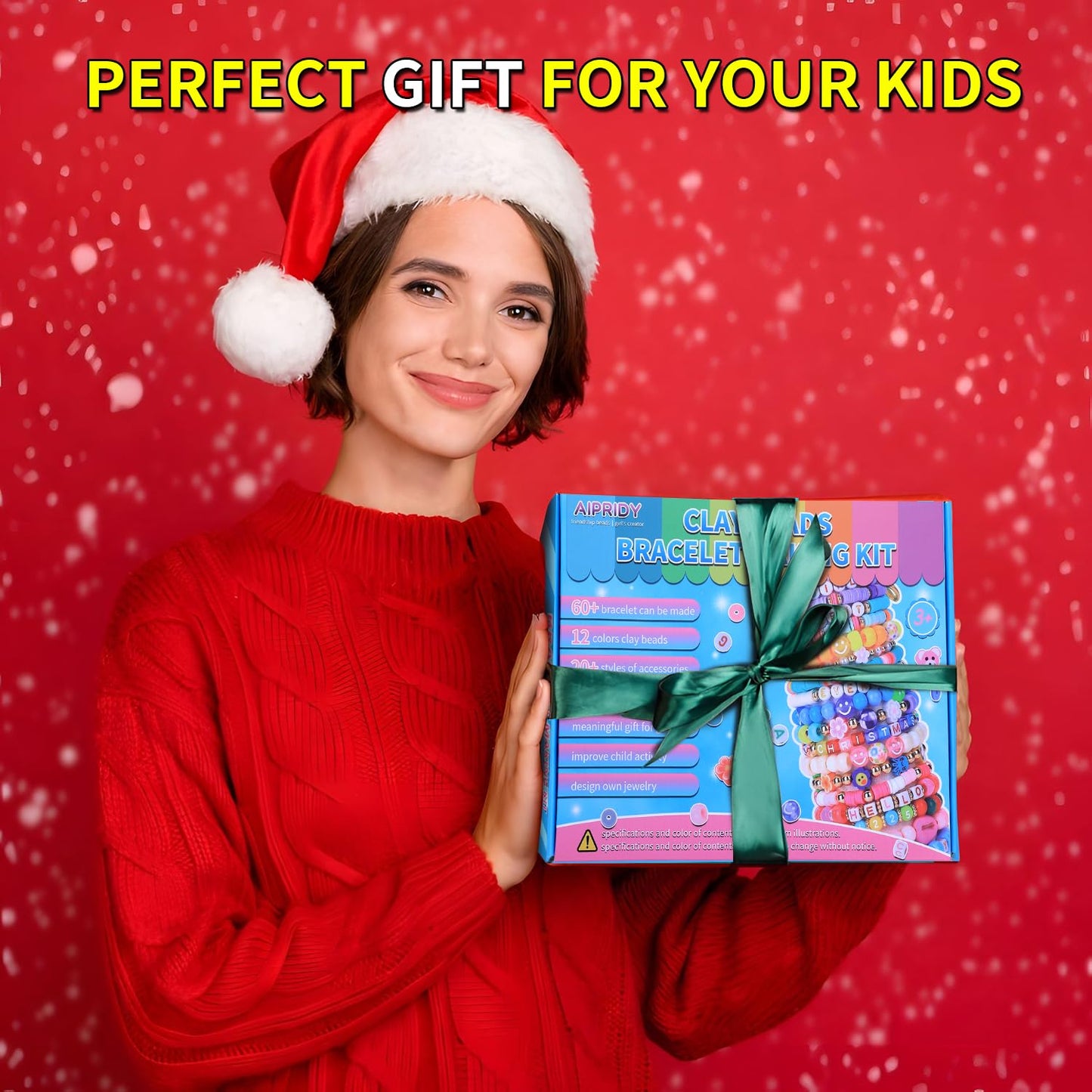Girls Toys Bracelet Making Kit, Clay Beads Jewelry Activity Kit, DIY Crafts Birthday Christmas Gifts for Girls Ages 5 6 7 8 9 10 11 12 Years Old (24 Colors 6500 Pcs)
