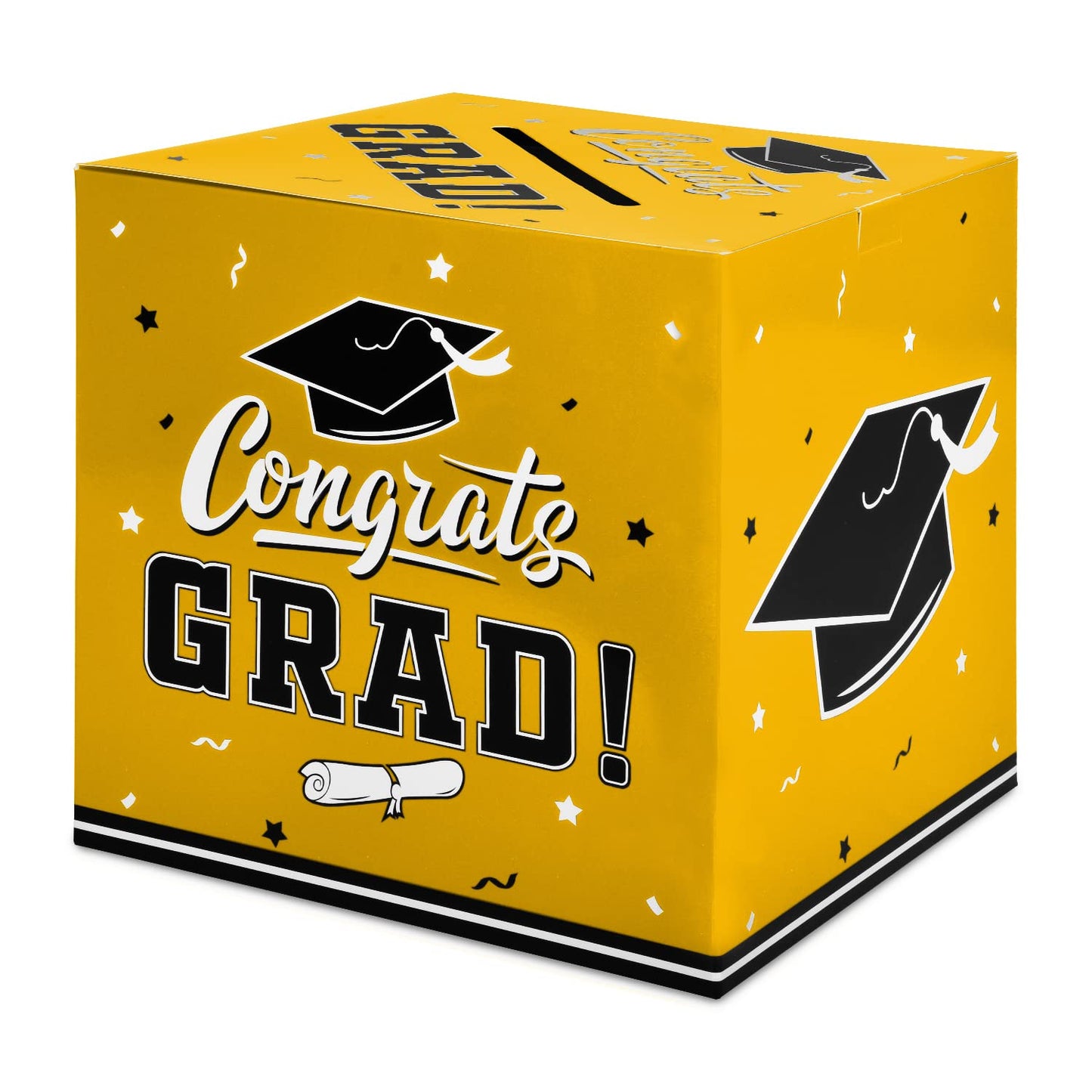 Gatherfun Graduation Decorations - Graduation Card Box, Party Favors, Yellow
