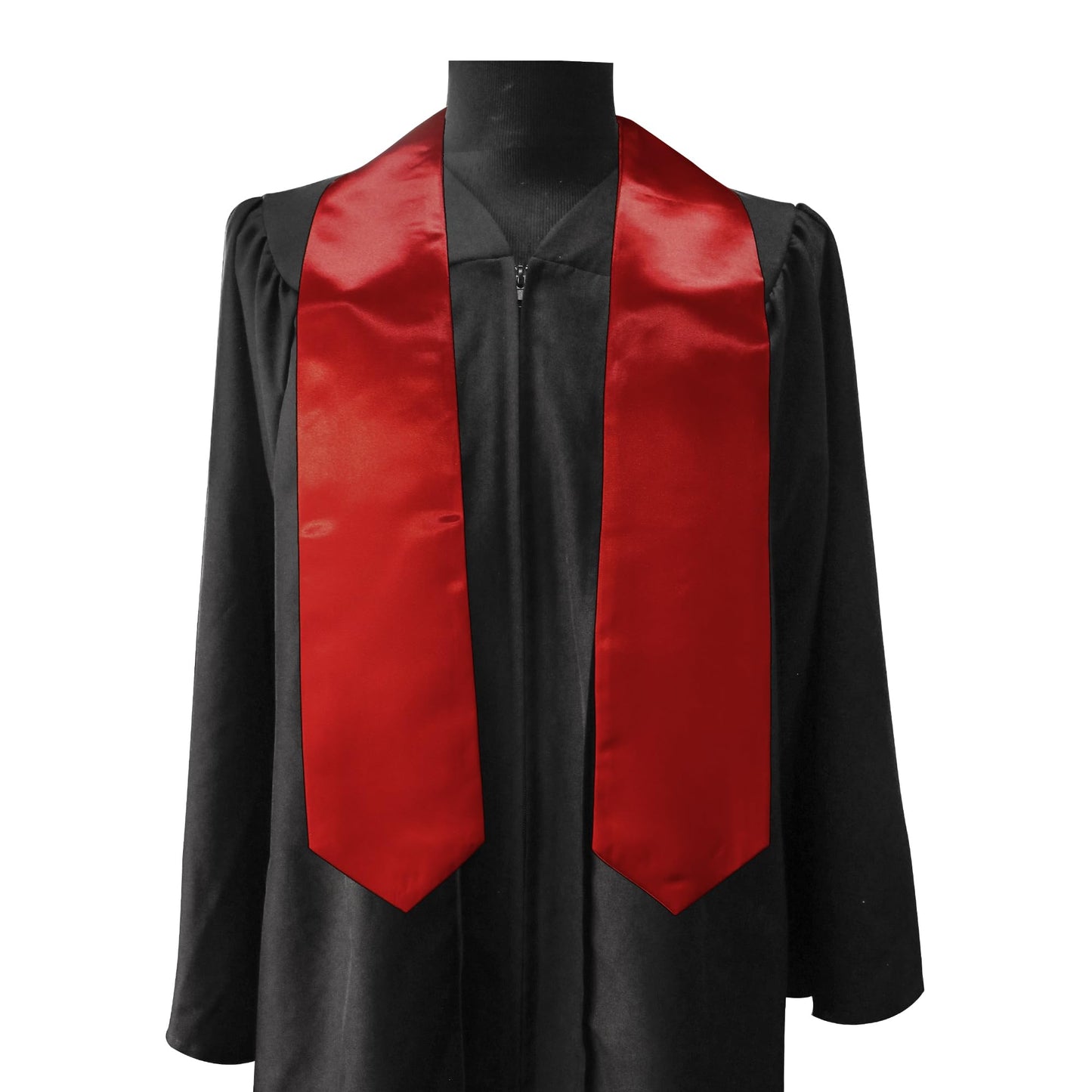 GraduationMall Unisex Adult Plain Graduation Stole 60" Red