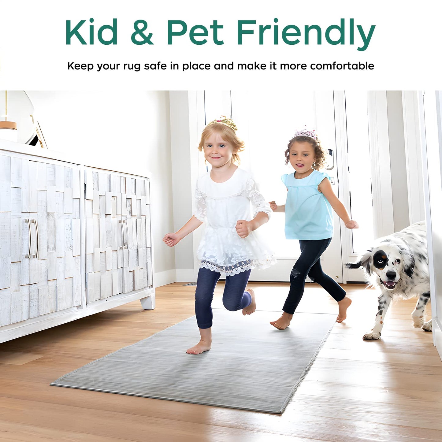 Non Slip Rug Pad Gripper 8 x 10 Feet Extra Thick Carpet Pads for Area Rugs and Hardwood Floors, Keep Your Rugs Safe and in Place