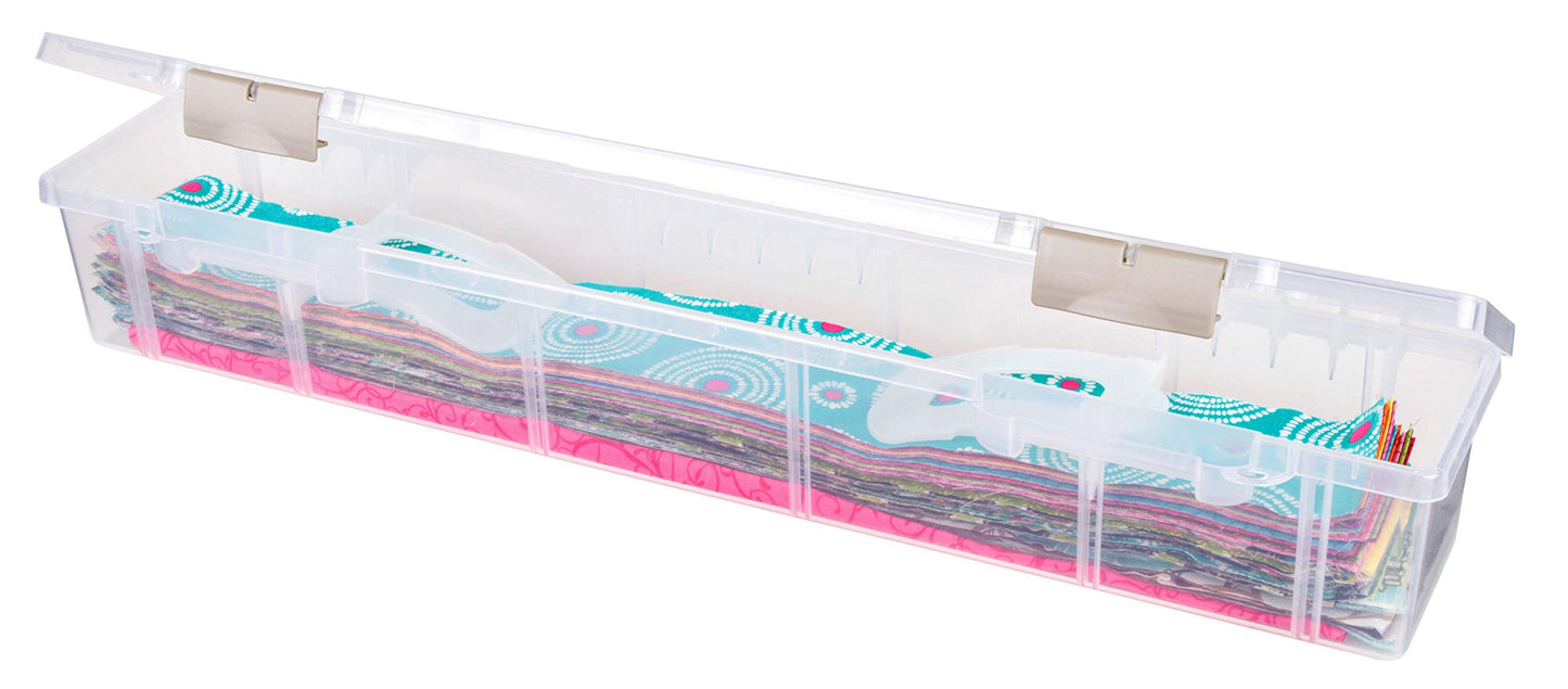 ArtBin 6999AB Fabric Strip Case - Crafts, Quiliting & Sewing Organizer, [1] Plastic Storage Case, Translucent