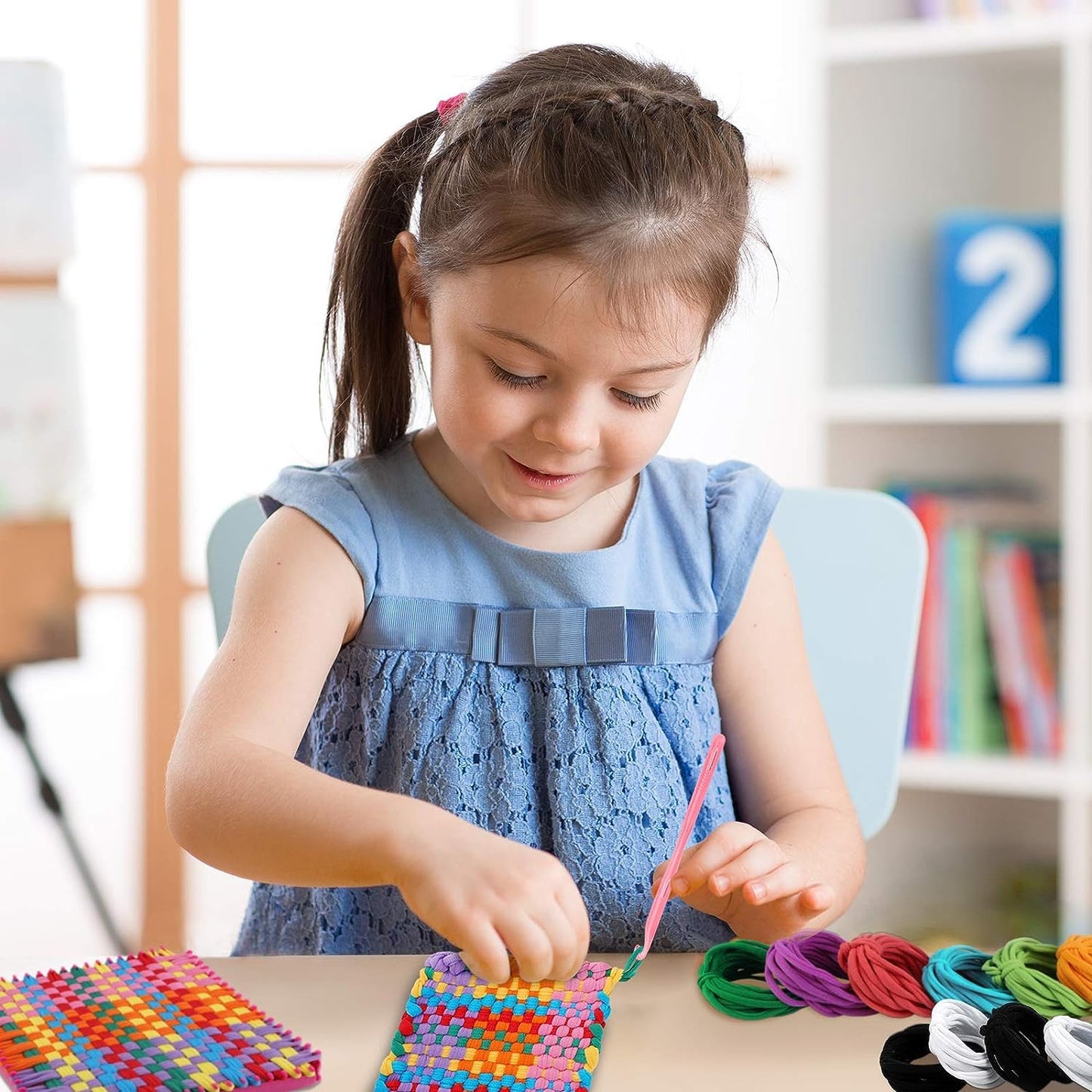 288 Pieces Loom Weaving Craft Loops Refill Elastic Potholder Loops with Multiple Colors for DIY Crafts Supplies, Compatible with 7 Inch Weaving Loom