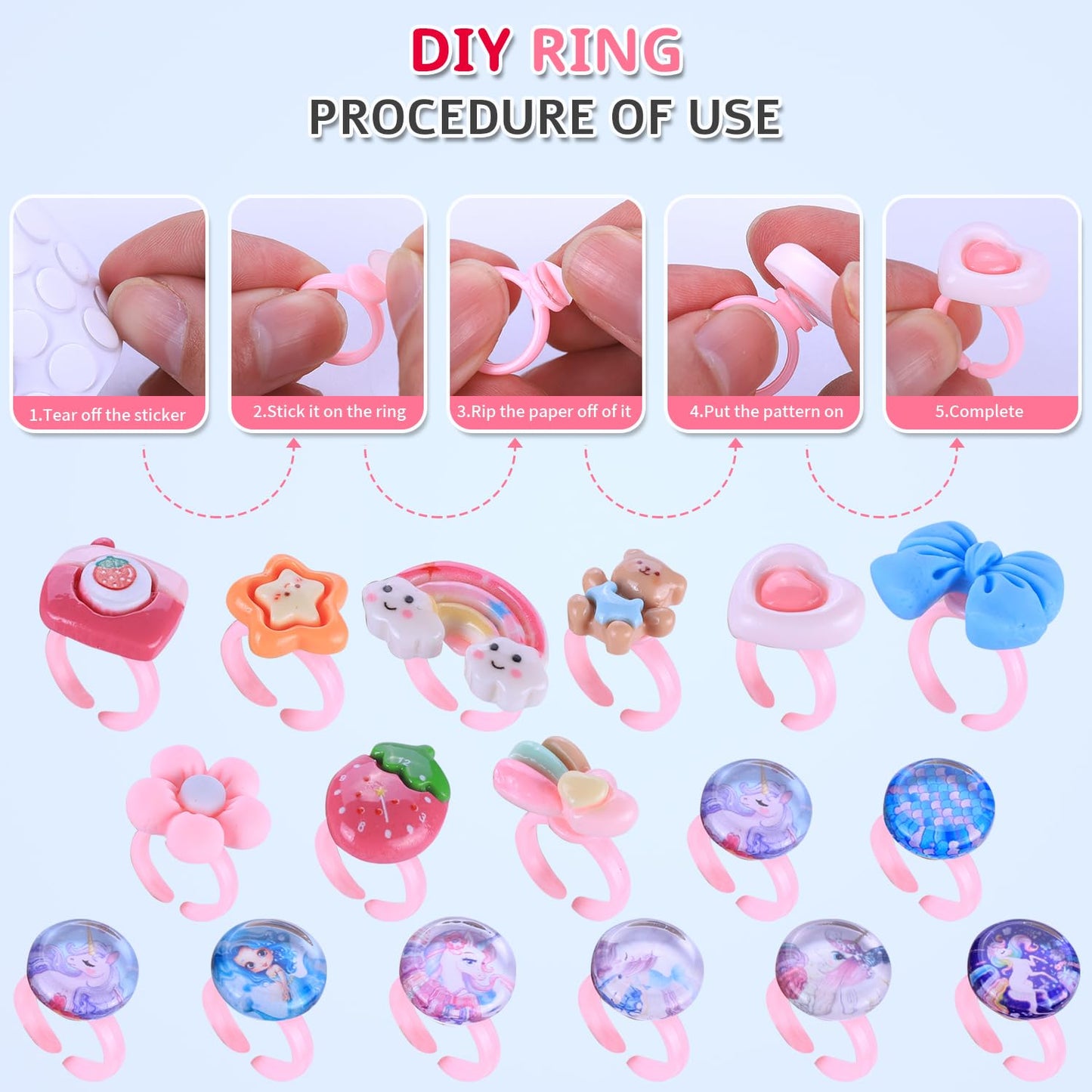 3200 Pieces Girls Toys Bracelet Making Kit, Unicorn/Mermaid Clay Beads Jewelry Activity Kit, DIY Crafts Birthday Christmas Gifts for Girls Ages 5 6 7 8 9 10 11 12 Years Old (Light Pink)