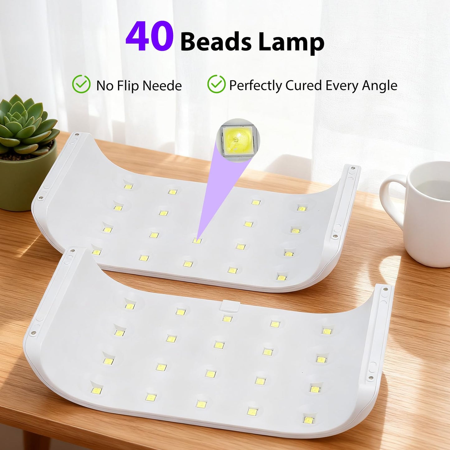 UV Light for Resin Curing - Double Sided UV Resin Light, Fast & Both Side Curing for UV Resin, UV Resin Lamp for Resin Jewelry Making, Resin Molds Curing, DIY Resin Project