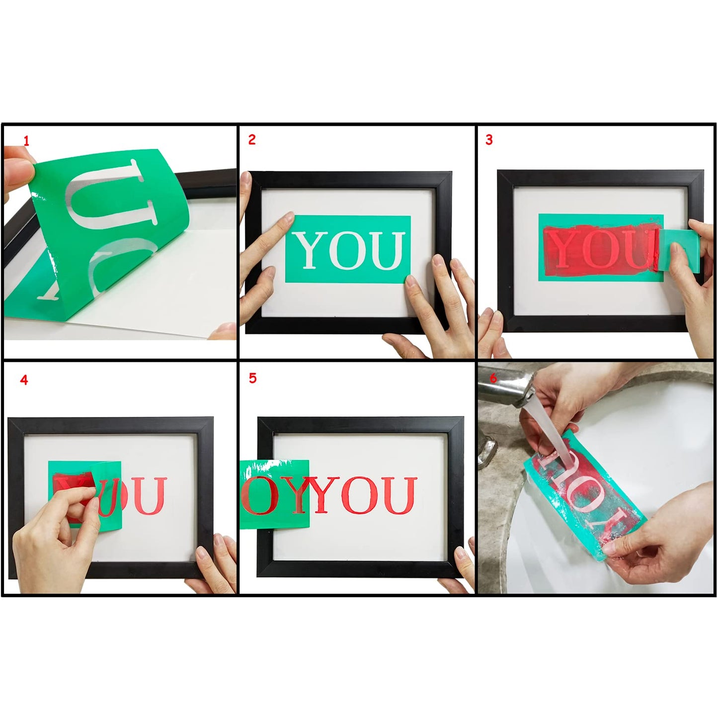 DGAGA 16 Packs Chalk Paste Squeegee Set Screen Printing Tools for Painting Chalk Paste/Ink, 2PCS Silk Screen Stencils Rubber Mini Squeegees Sticks Pens, 5 Stir Sticks, 2 Color Trays and Spray Bottle