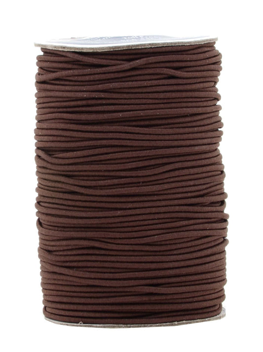 Mandala Crafts 2mm Brown Elastic Cord for Jewelry Making - 76 Yds Stretchy Cord Round Elastic Strings for Bracelets Making String - Stretchy String for Crafts Beading