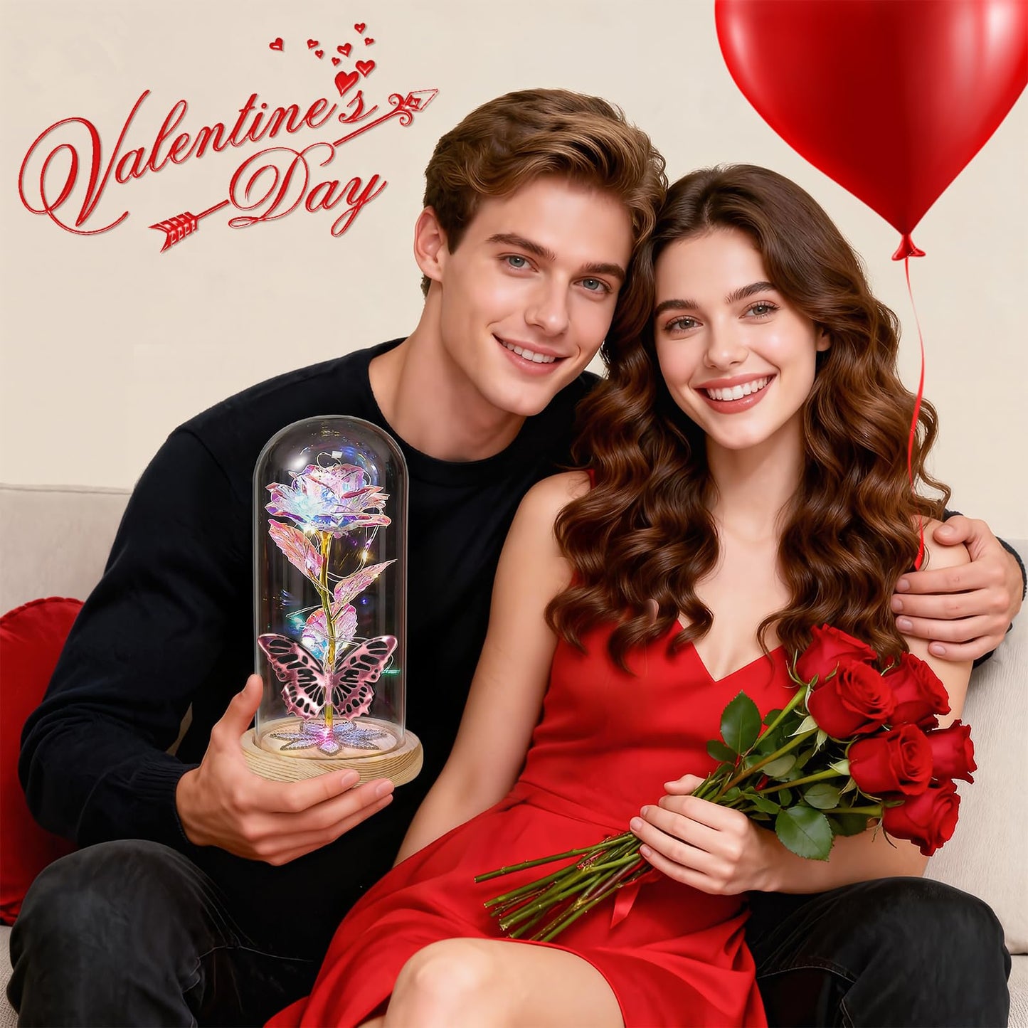 Beferr Mothers Day Rose Gifts for Mom Galaxy Glass Roses Preserved Forever Flowers for Delivery Light Up Rose in Glass Dome Anniversary Birthday Gifts for Women Grandma Wife Her Daughter Girlfriend